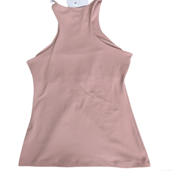 Susana Monaco Vista High Neck Halter Tank Top XS Brioche Nude Pink NWT - Picture 7 of 10